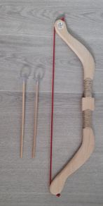 Wooden bow and arrow toy