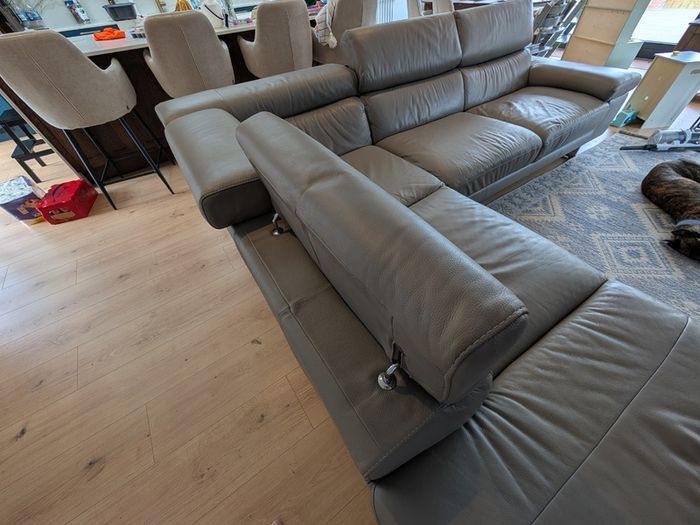 Natuzzi Editions leather corner sofa