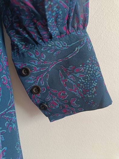 Teal & Magenta Paisley Midi Dress