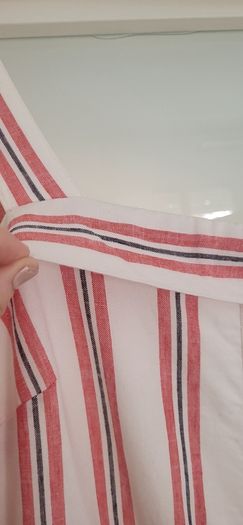 KARL LAGERFIELD Paris striped nautrical belted midi with gold tone button Sz 8 US (Fit 12UK) - Rrp 335 (New)
