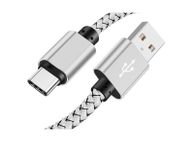 main image for ad New 3m Premium Long Nylon Type C USB Fast Quick Charge 3.0 2A Cable Lead #902