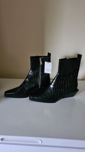 Zara Croc Boots Size Uk 8 (nwt)
