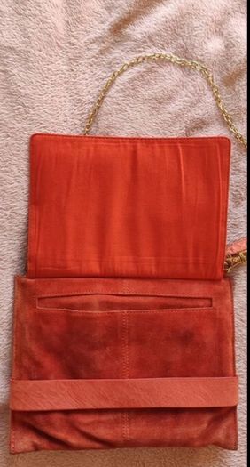 Oasis Orange 100% Real Leather 3 in 1 bag