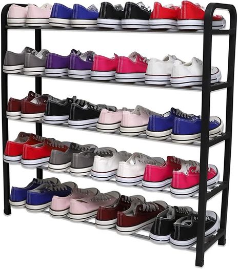 5 Tier Shoe Rack Organiser, Heavy duty storage unit, Quick Assembly No Tools Required, Holds upto 15-20 pairs (FREE POSTAGE)