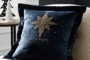 Navy Christmas Cushion