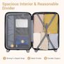 28 Inch Large Hard Shell Luggage Lightweight ABS with 4 Spinner Wheels Business Trip Trolley Case Suitcase (Beige) Image 2