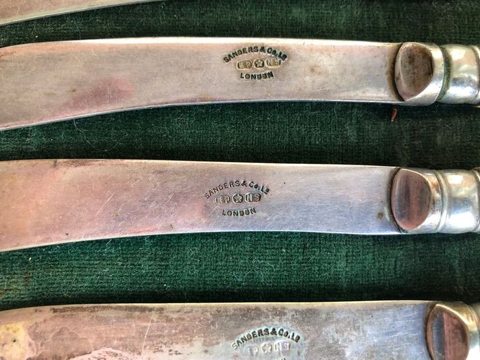 Vintage Set Of 6 EPNS Butter Knives