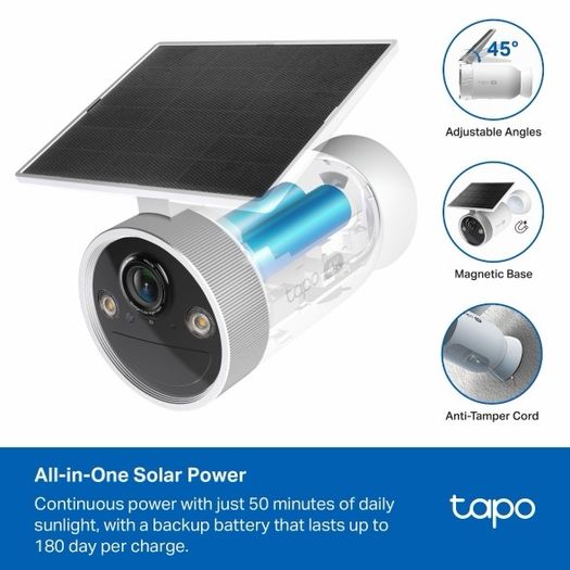 Tapo C465 - Battery-Powered Security Camera with Built-In Solar Panel