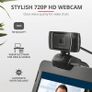 2-in-1 Home Office Set, USB Headset with Microphone, HD Webcam 720p, Wired Headphones with In-line Volume Control, Web Camera with Photo Button for PC, Computer, Mac, Skype, Teams, Zoom Image 9