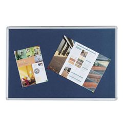 Aluminium Frame Felt Noticeboard 900x600mm Blue