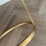 Small brass coffee table with mirror on top. Light, 40 cm diameter, elegant and classy. No damages as per pictures Image 4