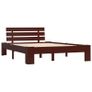 Bed Frame Dark Brown Solid Pine Wood 120x200 cm Image 2