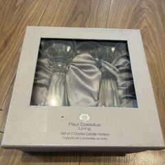 Paul Costelloe - set of 2 crystal candlesticks