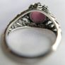 Vintage 925 sterling silver rose quartz & beryl ring 3,58g size P1/2 Image 7