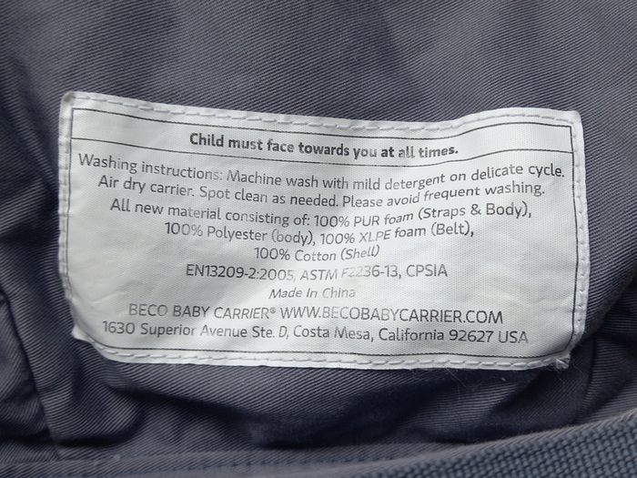 BECO Baby Carrier Sling Grey with White & Yellow