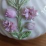 Vintage Belleek Ireland 7" Vase w/ Flowers & Leaves Accents Image 3