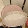 Chalk grey decorative metal display tray Image 4