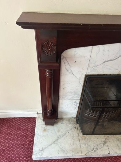 Wooden Mantelpiece and Marble