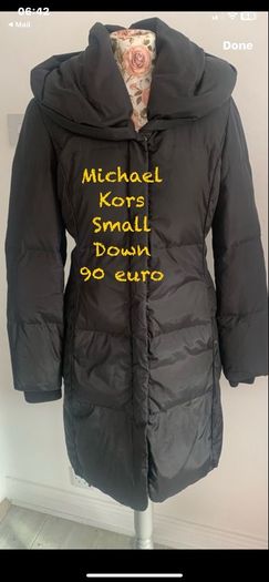 coat Michael Kors size small down coat shawl collar