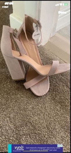 sandals dusky pink size 41(8) new look