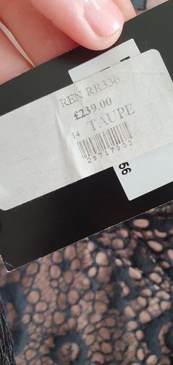 RENATO NUCCI Paris Taupe and Black dress Sz 10 UK - Bnwt Rrp 239 Sterling