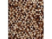 Rug Genuine Leather Patchwork 120x170 cm Triangle Brown/White