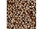 Rug Genuine Leather Patchwork 120x170 cm Triangle Brown/White