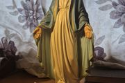 Vintage Statue of Mary. Mary Shrine Statue. Holy Statue.