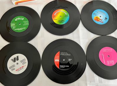 vinyl drinks coaster 6 pack
