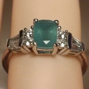 Natural Green Agate Gemstone Ring