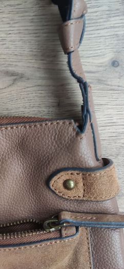 Next Tan Brown Genuine Leather Crossbody Bag