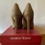 Gold Christmas Party Wedding New Year's Ball Shoes Marco Tozzi Size 6/39 Image 3