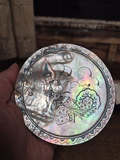 Vintage Mother of Pearl Goddess scene Thailand