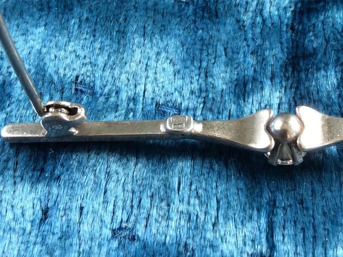Silver Bar Brooch