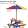 Picnic table with parasol Image 4