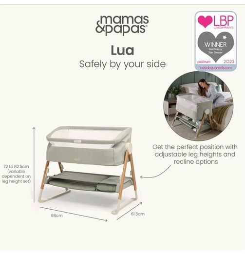 Lua Bedside Crib Excellent Condition