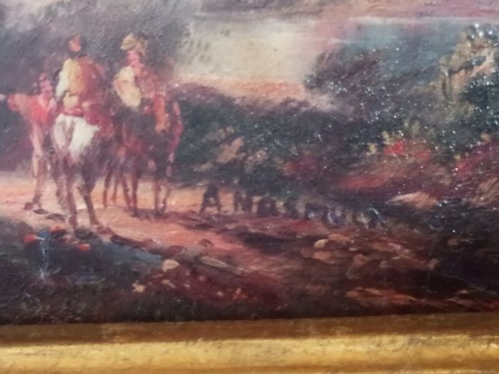 Enter a catchy titleAntique 19th Century Pastoral Oil Landscape, Signed A. Nasmyth (Ornate Gilt Frame)