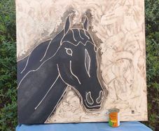 Fabulous 3 Foot Square Original Horse