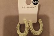 Cream beaded earrings