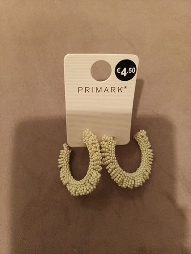 Cream beaded earrings