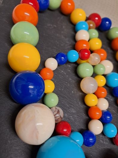 Vintage Colourful Retro Statement Necklace
