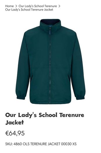 Our Lady's School Terenure Coat and Scarf