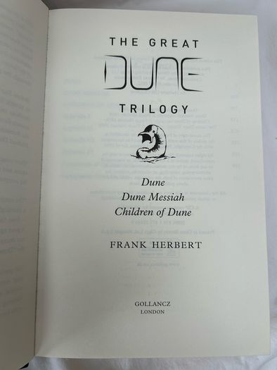 Frank Herbert The Great Dune Trilogy Gollancz 2018 Hardback Collectors Edition