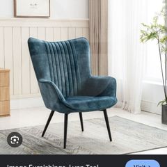 lynn teal armchair
