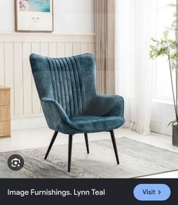 lynn teal armchair