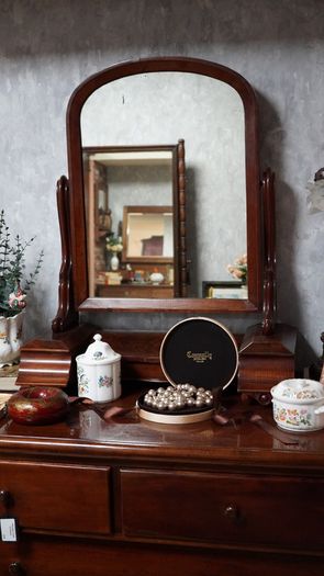 Antique Tabletop Vanity Mirror