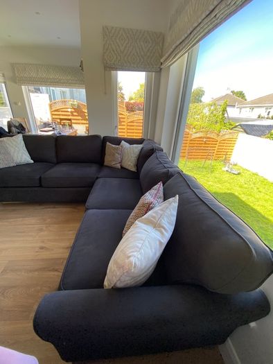 L shaped sofa.