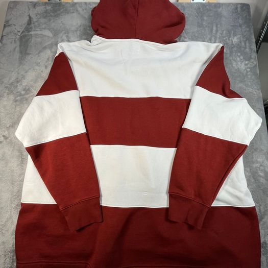 Levi's Mens White/Brown Fillmore Rugby Hoodie Size 2XL - Relaxed Fit