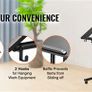 Adjustable height mobile desk - black Image 9