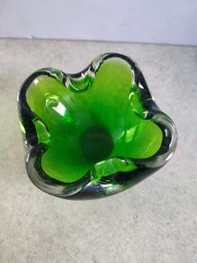 1960s Green Ashtray Vide Poche Designed By Flavio Poli For Seguso